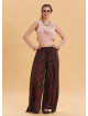 Ethnic Trousers with Elastic Waist and Tie Detail 4470